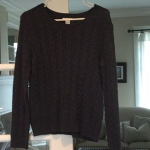 Navy HM cable knit sweater